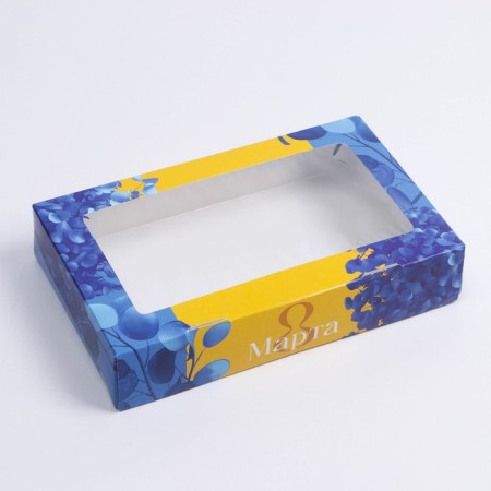 Confectionery packaging, boxing boxes of "Hortensi", March 8, 20 x 12 x 4 cm