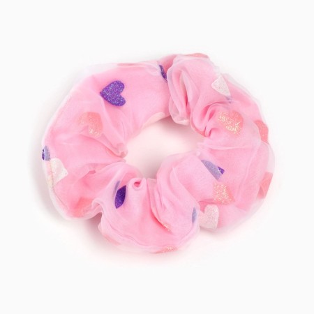 Hair elastic band "hearts", pink, 11 cm, cats aristocrats-3