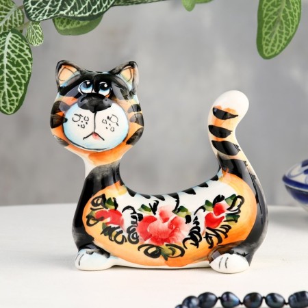 Souvenir "Cat Krendel", gzhel color-1