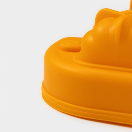 Form for ice “Pumpkin”, silicone, 4 cells, 15.4 × 14 × 4.5 cm, color orange color-5