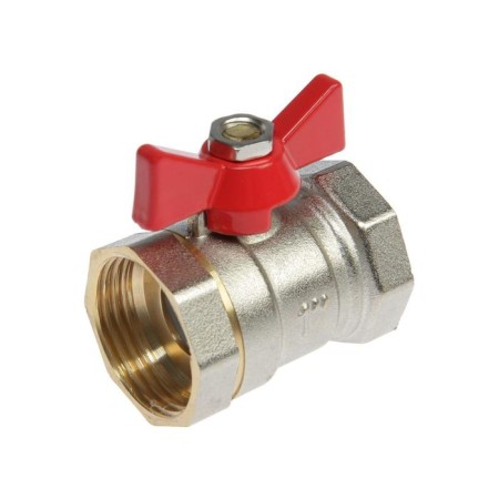 Ballic zein tap, inner/internal thread 1 ", butterfly, nickel -plated brass-2