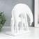 Polystone souvenir "Zebra on a watering" white 10.5x27x26 cm