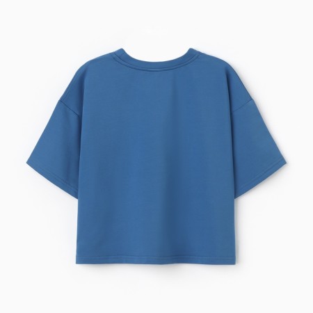 T-shirt shortened female Minaku Oversize Fit: Color Electro, Rr. 44-7