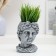 Figure pot "Girl's head" under stone, 10x13cm