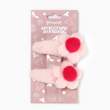 Hair clip, flower, set 2 pcs. Princesses