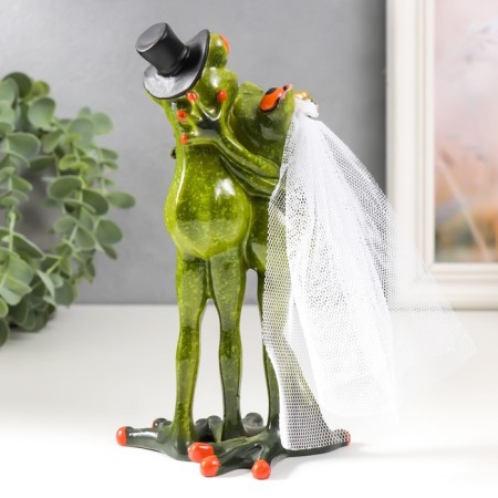 Souvenir Polystone Lak "Frog Wedding" 17x9.6x8 cm-2