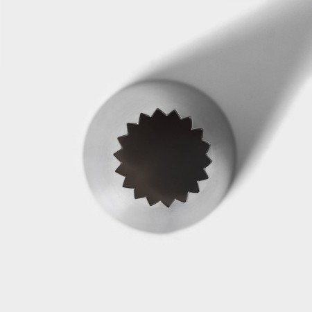 Confectionery nozzle "French star", d = 3.4 cm, output 1.7 cm, stainless steel-2