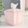 Coramics box "White sparrow. Figure" Pink 10.9x8.2x8.2 cm