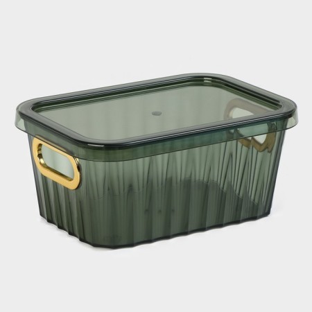 Storage container with a lid "City", 18 × 13 × 8 cm, color mix