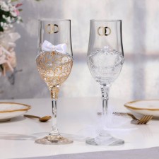 Set of wedding glasses 