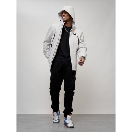 Male spring jacket, size 56, light gray color-6