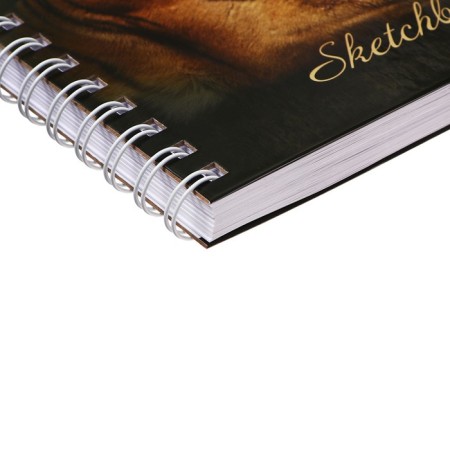 Sketchbook 195 x 195 mm, 80 sheets on the crest "Tiger", solid cover, block 100 g/m²-2