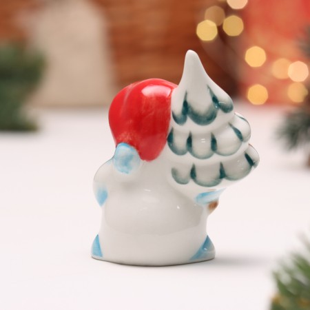 Souvenir "Snowman", underglaze painting, 5x3x7 cm-2