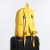 School backpack of textiles on lightning, Fulldorn, 3 pockets, yellow color