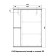 Cabinet-mirror SANSTAR SANSTAR "Universal 55" with shelves, right, white