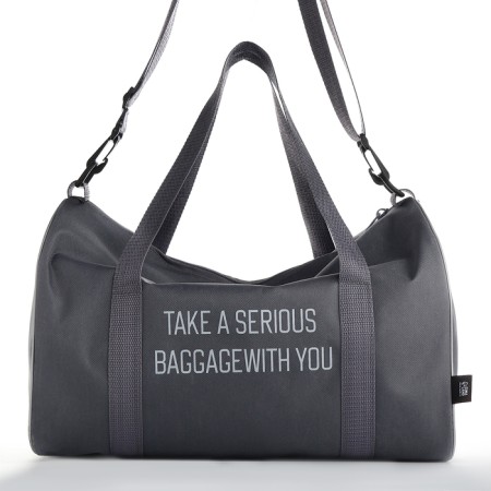 Road bag, textura, small size, color gray-1