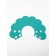 Veterinary collar made of felt "chamomile", size m, bright turquoise