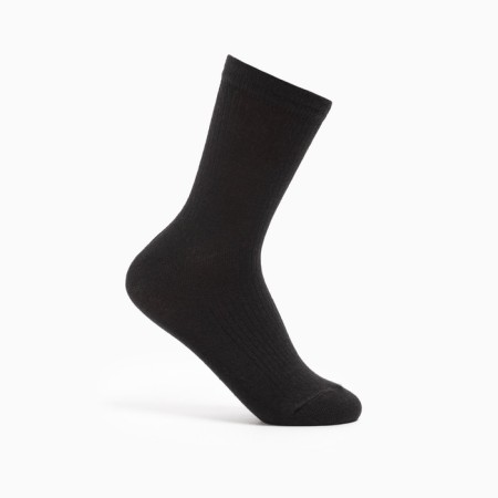 Women's socks half-wool, black color, size 21 (36-37)