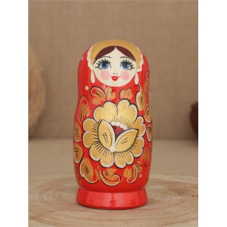 Matryoshka "Khokhloma Red" 5 puppet-2