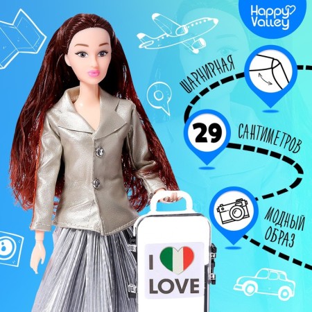 Carbonnic doll “Barbara in Milan” with accessories, a series around the world