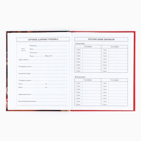 School diary for grade 1-11, in a solid cover, 40 l. "Fluff"-2