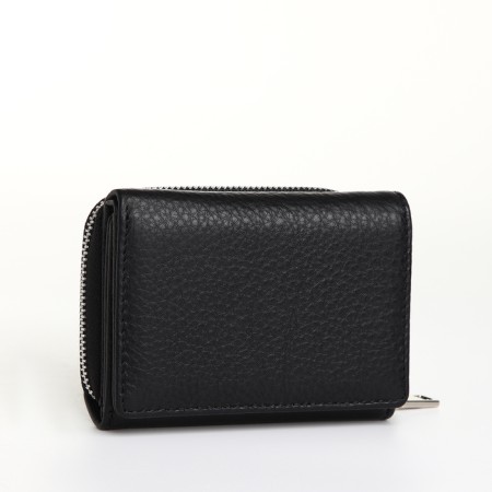 Women's wallet on a magnet, black color