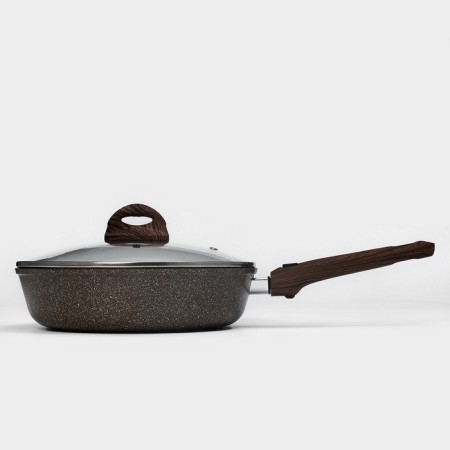 Sleeping pan “Brownie”, D = 26 cm, removable handle, glass cover, anti -stick coating, induction-1