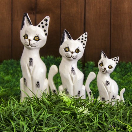Summarize Souvenir "White Cats" (20,25.30) 20x7x30 cm-6