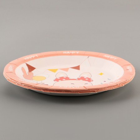 Paper plates "Happy Bunny", 6 pcs.-1