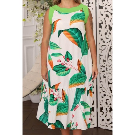 Women's dress, size 54, white color-8