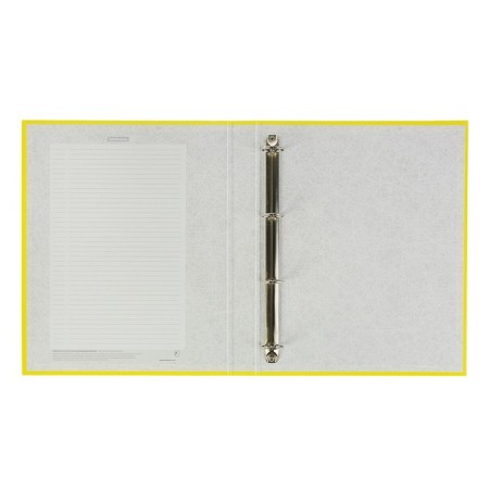 Folder on 4 rings A4, Erichkrause Neon, 35 mm, 1750 microns, laminated, hard cover, yellow-1