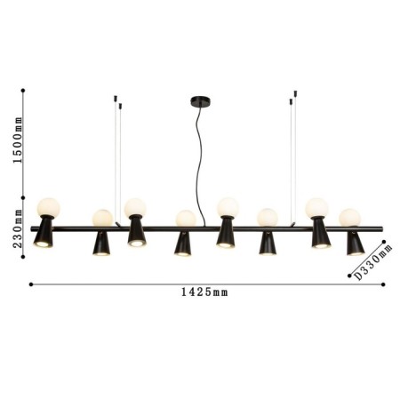 Suspension chandelier Gnomes 330 mm, G9LED+GU10 38W-2