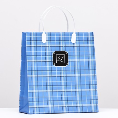 Gentleman package, blue, soft plastic, 26 x 23 cm, 110 μm