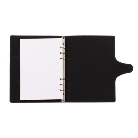 Organizer on the rings, A5 format, 90 sheets, line, with a knife, cover of the leather mix-8