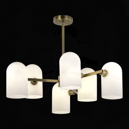 Ceiling EVOLUCE lamp. Sle1047-302-06. Nobilia. 6x40 watts, E14, 72.5x72.5x52.5 cm, bronze color-1