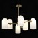Ceiling EVOLUCE lamp. Sle1047-302-06. Nobilia. 6x40 watts, E14, 72.5x72.5x52.5 cm, bronze color
