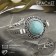 Assorted Bruck "turquoise world" circle, blue color in silver, l = 19 cm