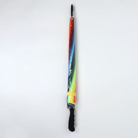 Umbrella - a semiautomatic “rainbow” cane, Eponge, 16 spokes, r = 48 cm, multi -colored-3