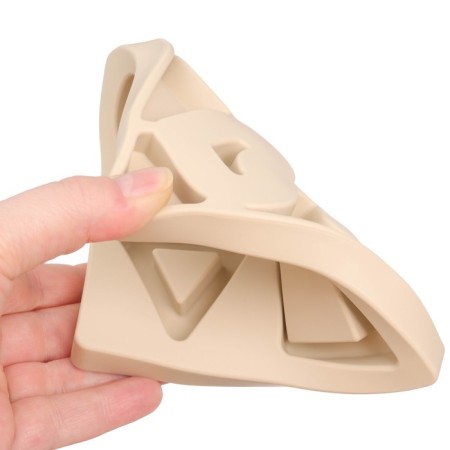 Developing toy - sorter “Study figures”, food silicone, beige color, Mum & Baby-9