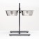 Adjustable stand with 2 bowls of 4 liters, height stands 40 cm