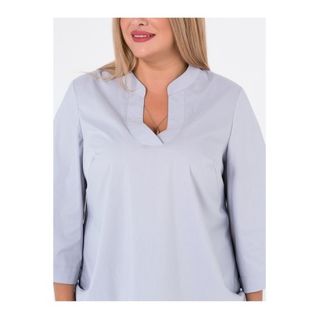 Female blouse, size 62, gray color-5