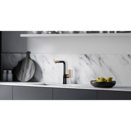 LEMARK URSUS LM7205BLR kitchen mixer, single -leaf, excess length 175 mm, black/gold 90766-3