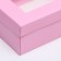 Folding box "Pink", with a window 21 x 15 x 7 cm