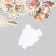 Stickers for creativity "Garden flowers" embossing gold set 48 pcs 9x7x0.8 cm
