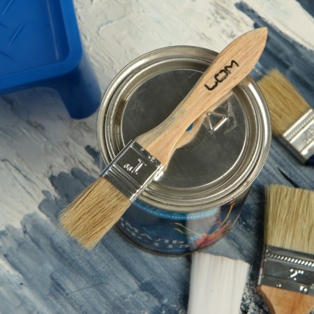 Brush flat scrap, natural bristles, wooden handle, 3/4 ", 20 mm-5