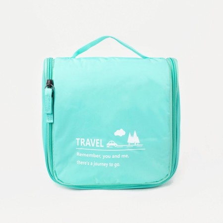 Cosmetic bag, a lightning department, with a handle, with a hook, mint color-1