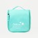Cosmetic bag, a lightning department, with a handle, with a hook, mint color