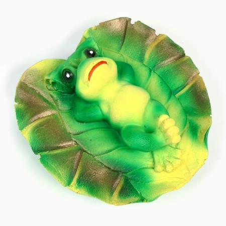 Garden figure "Frog on the back" 13x6cm-5