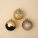 New Year's Christmas tree balls, for the New Year, plastic, d = 6, 3 pcs., Golden color