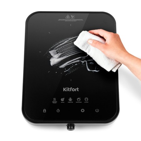 Infrared plate KitFort KT-141, 2000 W, cord 1.2 m-4